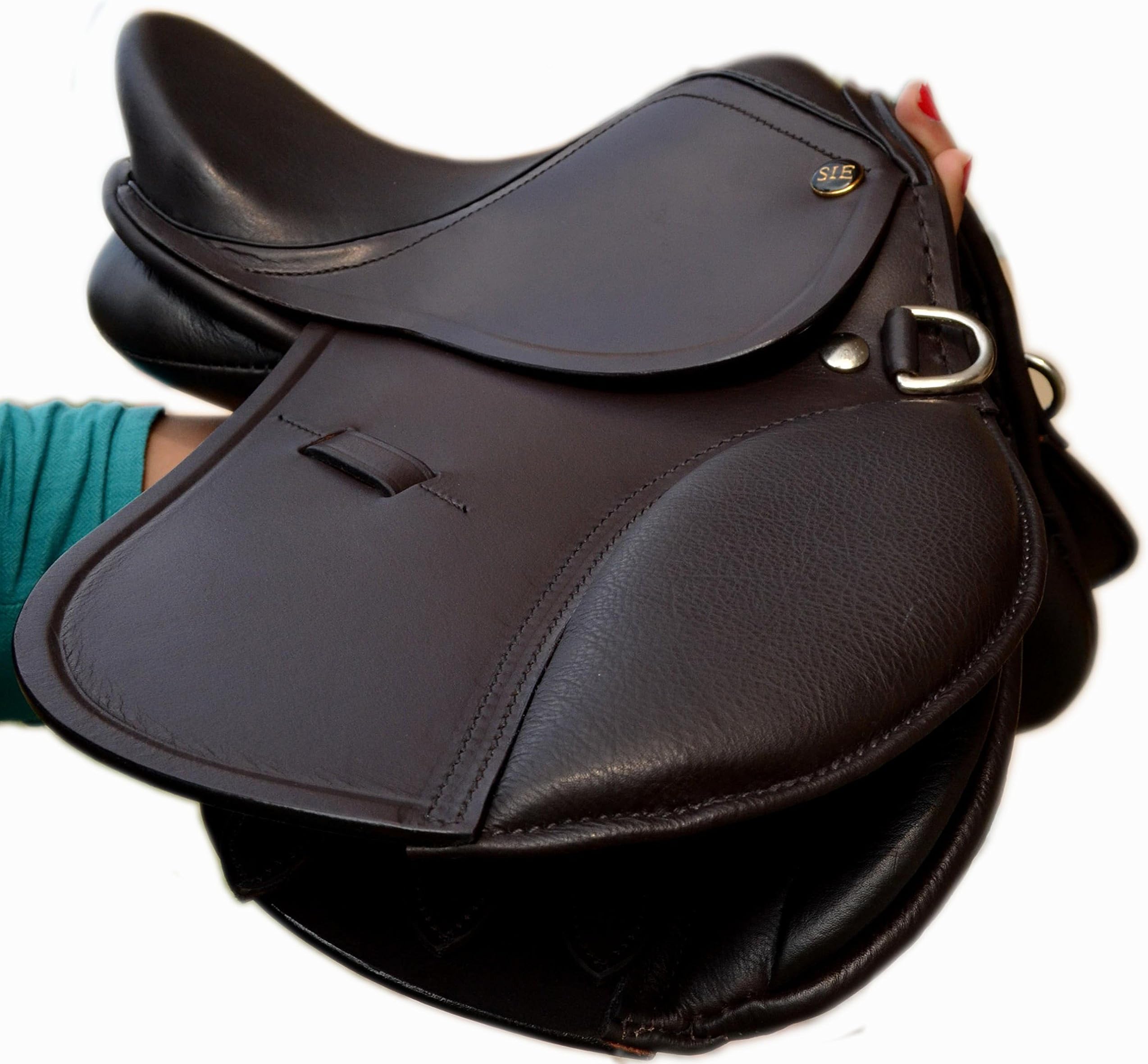 SIE EQUESTRIAN Small Kids Enlgish 10'' and 12'' Leather Jumping Saddles