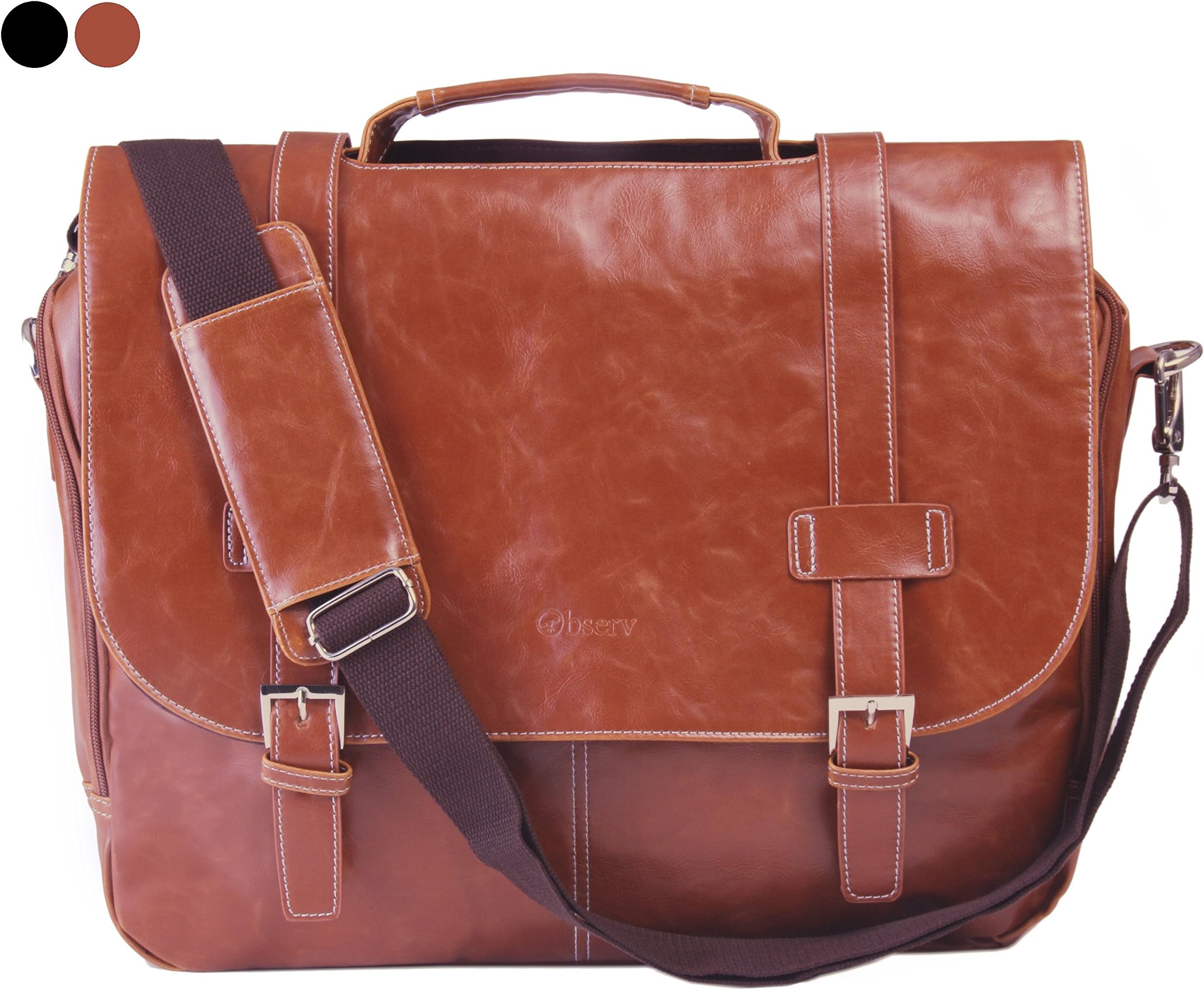 Observ Laptop Messenger Bag - Briefcase Designed to Fit Laptops 13", 14" and up to 15.6 Inches