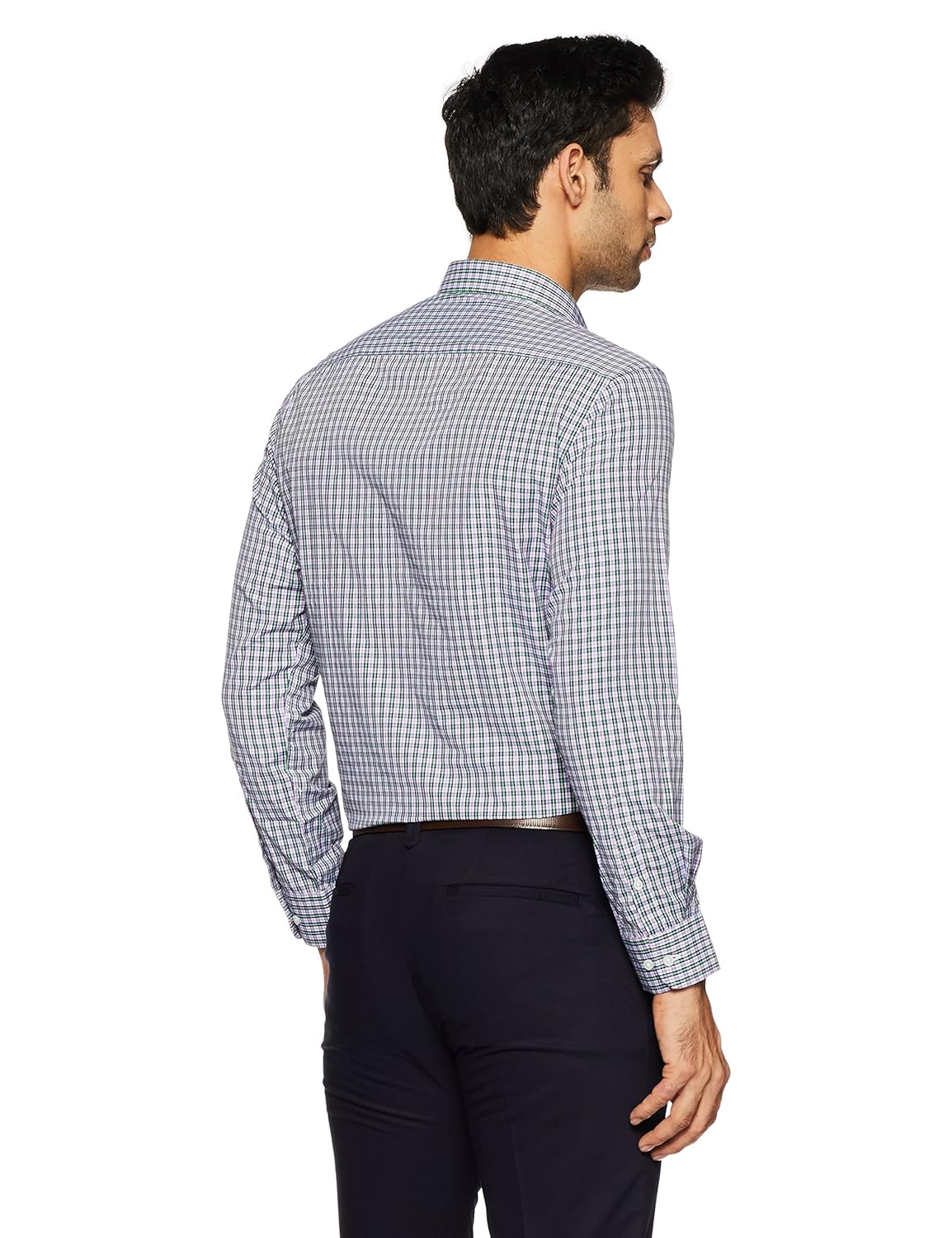 peter england men's solid regular fit formal shirt