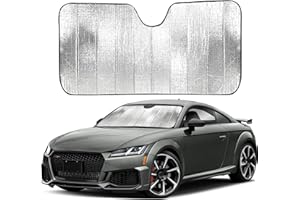 EcoNour Accordion Car Windshield Sun Shade | Car Sun Visor to Protect Harmful UV Rays | Foldable Automotive Windshield Sunshades | Window Sun Blocker to Keep Your Vehicle Cool & Comfort - 58" x 28"