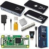 Raspberry Pi Zero W Basic Starter Kit- Black Case Edition-includes Pi Zero W -Power Supply & Premium Black Case