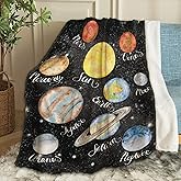 ARTBLANKET Planets Throw Blanket Fannel Fleece Super Soft Funny Blanket Travel Throw Blanket for Bed Couch Sofa 40 x 50 Inch for Kid