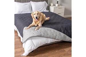 PetAmi Waterproof Couch Cover for Dogs, Waterproof Pet Blanket, Reversible Furniture Cover Sofa Protector for Pet Cat Bed, Washable Waterproof Blanket Dog Cover for Couch Seat, 102x82 Gray