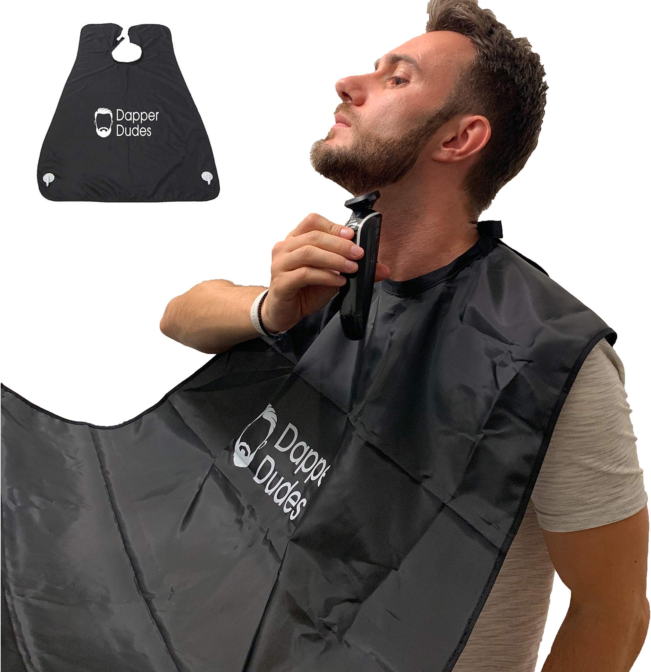Dapper Dudes Beard Apron , Mens Beard Grooming Kit For Men , Beard Kit For Men , Beard Care Kit , Beard Products For Men , Beard Trimming Apron , Beard Trimming Kit , Beard Catcher , Beard Cape