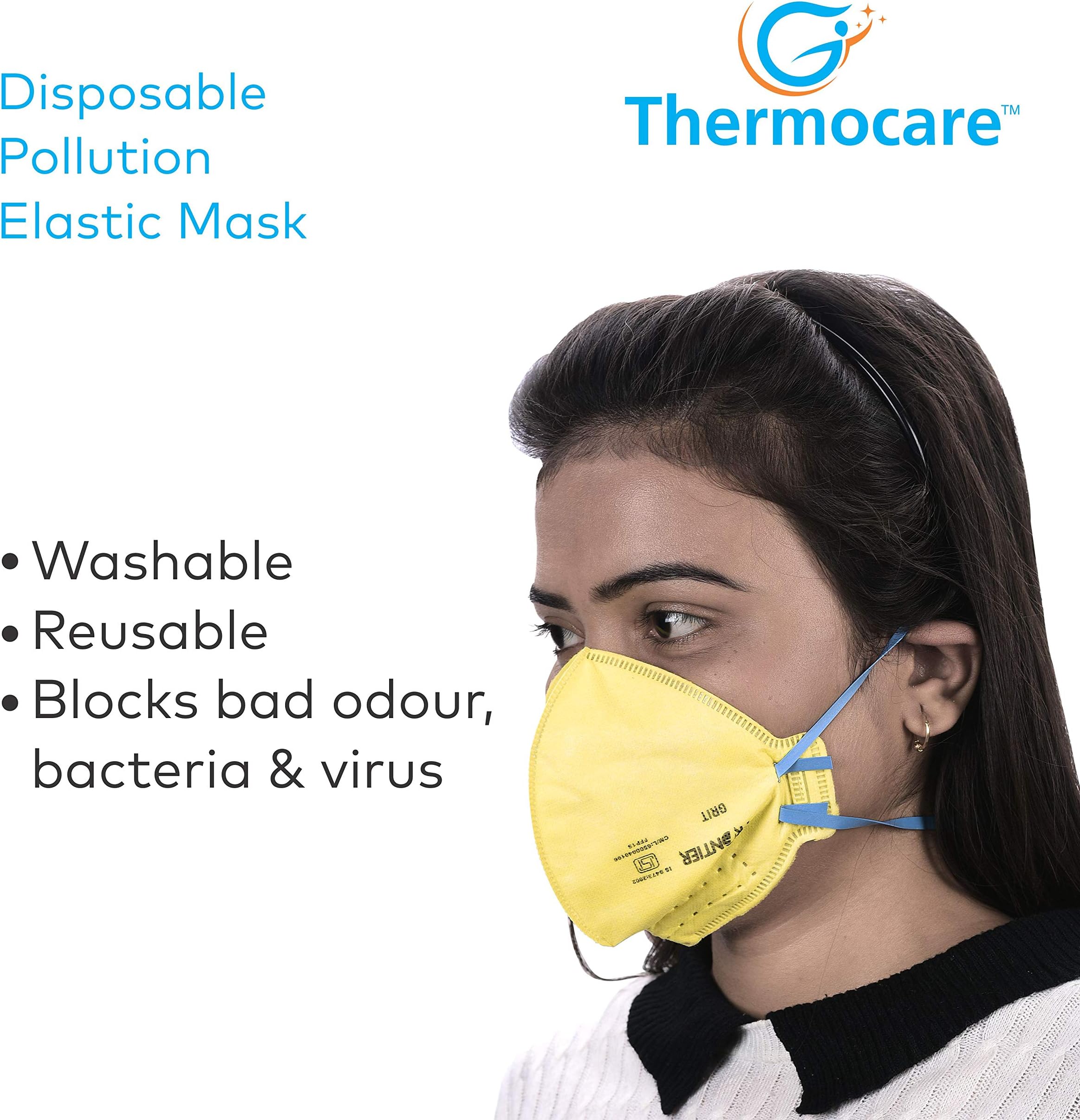 Thermocare anti pollution mask for men & women coronovirus pack of 5