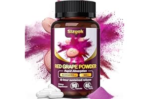SIZYOK Piceid Resveratrol Supplement and NAD+ Cell Regenerator, Nitric Oxide Supplement, Support Heart Health, Blood Flow, Cellular Energy Production & Metabolism, Red Grape Powder, 45 Day Supply