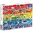 Galison 1000 Piece Rainbow Toy Cars Jigsaw Puzzle for Families and Adults, Finished Puzzle is a Unique Rainbow Image, Photo Art Puzzle Includes Varying Colors and Sizes of Toy Cars, Multicolor