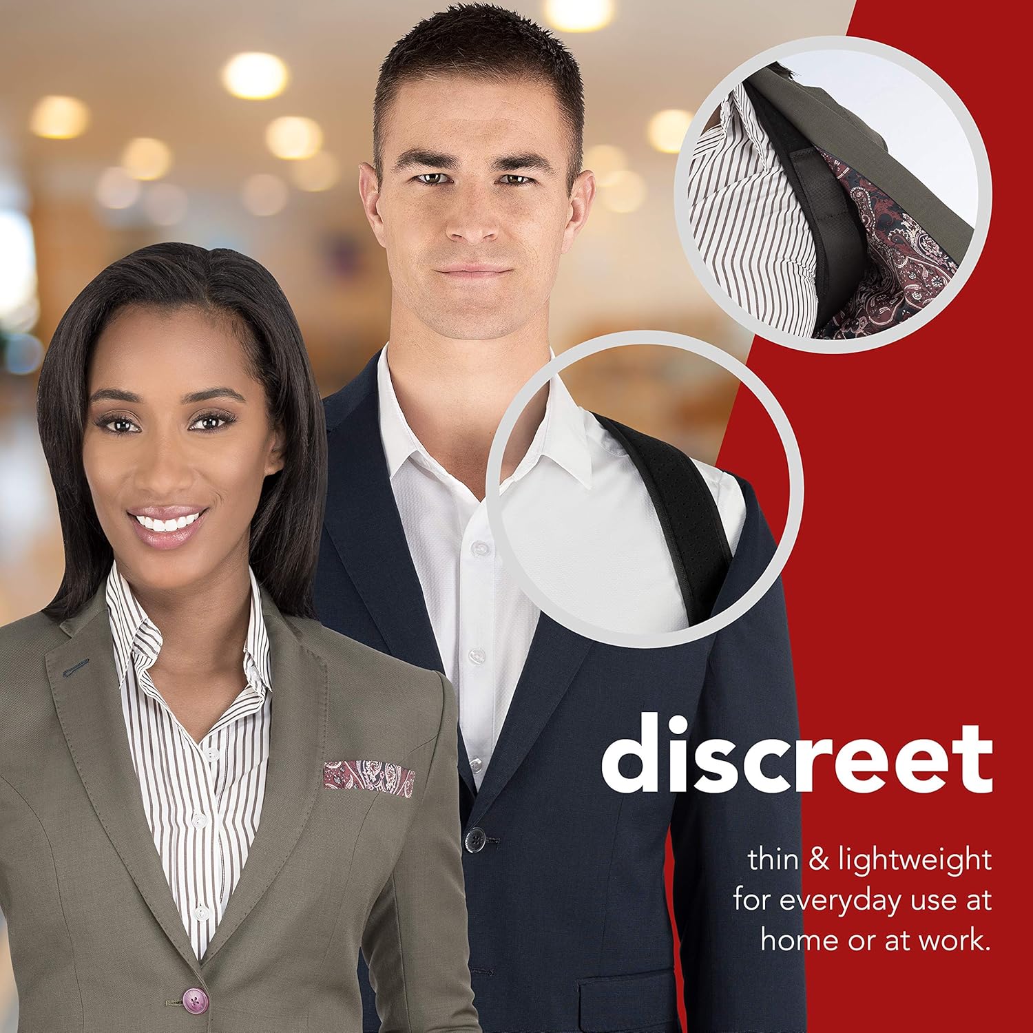 Swiss Safe Posture Corrector for Men/Women - Stylish & Discreet Ergonomic Back Straightener Brace for Proper Posture & Spinal Pain Relief (Black, Small/Medium): Industrial & Scientific