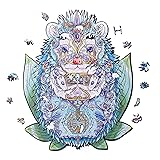 BaSi FoQo Extra Large Wooden Puzzle Jigsaw-611 Unique Shape Pieces- Size 14.2"x18.3" in a Beautiful Gift Package-Best Gift fo