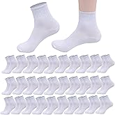 30 Pairs of Thin Crew Socks for Men & Women - Breathable Casual Socks in Bulk - Moisture-Wicking Socks Wholesale