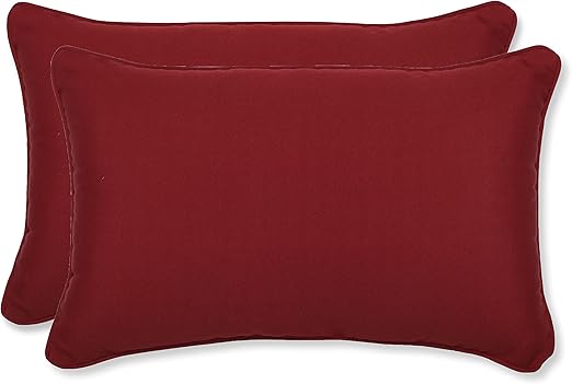 red and beige throw pillows