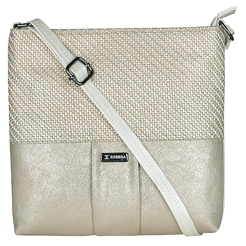 ESBEDA Gold Color PU Synthetic Material Goldie Jute Slingbag For Womens