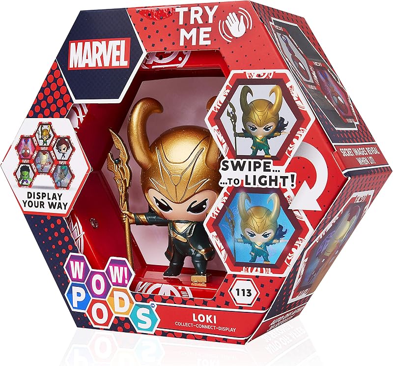 WOW! PODS Loki Avengers Collection Light-Up Bobble-Head Official Marvel Toy