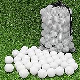 Coopay 60/120/240 Pack Practice Golf Balls, 42mm Plastic Golf Training Balls with a Drawstring Bag Hollow Sports Limited Flight for Swing Practice Driving Range Backyard Home