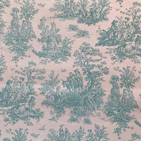 Amazon アメリカ製 厚手生地 トワル ド ジュイ アウトドア 撥水加工された生地 柄のサイズは縦横約１０ １５ｃｍ Ocean White 縦５０cm幅１４０cm アメリカのメーカーオリジナルデザイン カルトナージュ 布箱 スツール お茶箱などに最適 サロネーゼの皆様