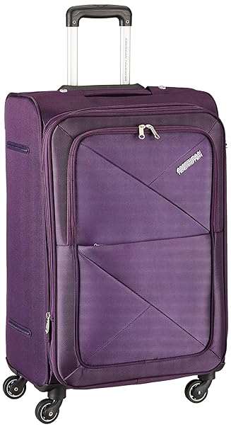 American Tourister Peru Polyester 68 cms Purple Soft Sided Suitcase (AMT Peru SP 67CM EXP - Purple)