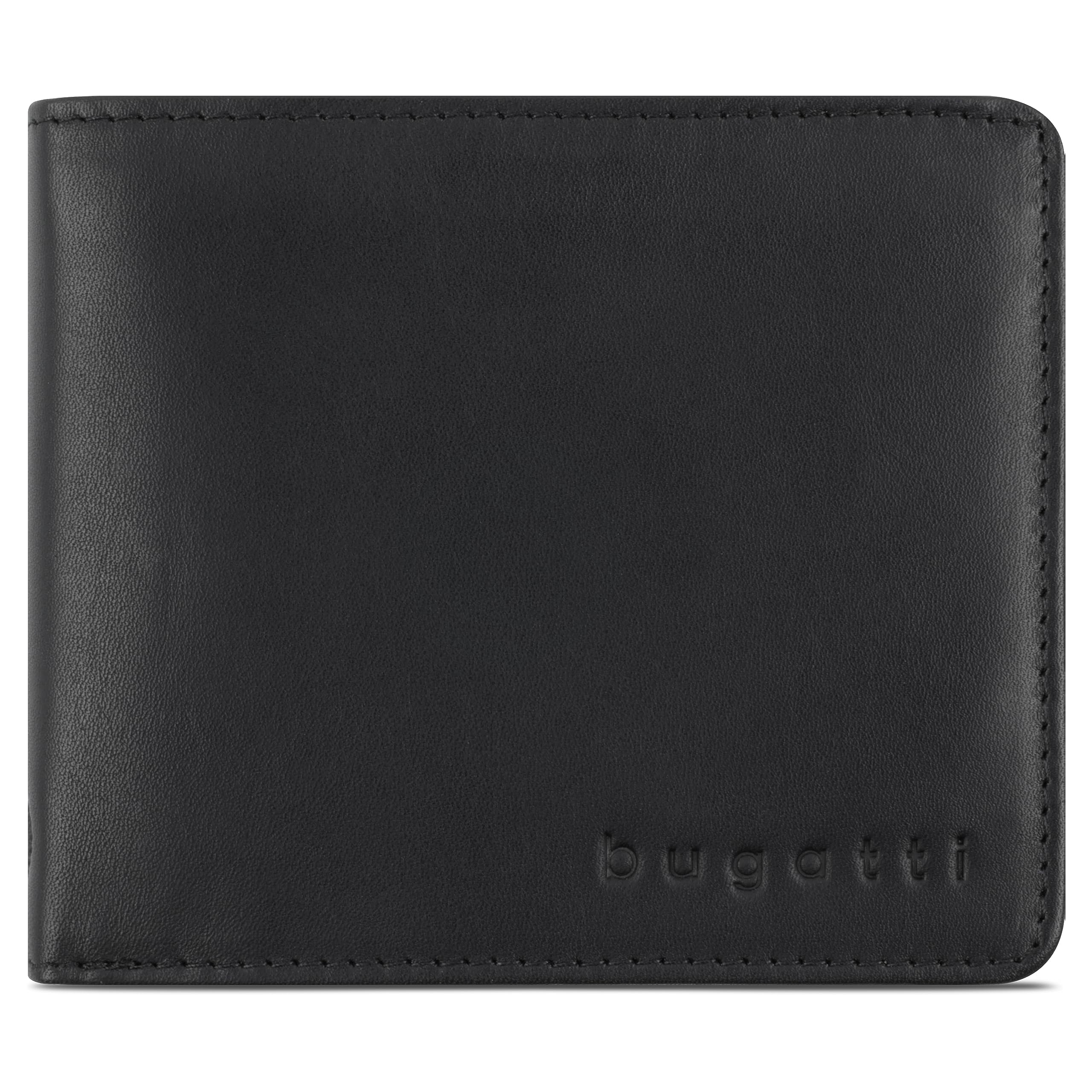 Bugatti Purse Primo with Flap Coin Pouch, 12 cm, Black