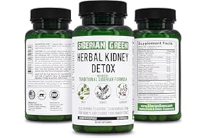 Siberian Green Herbal Kidney Detox 60 Capsules – Cranberry Birch Juniper Traditional Siberian Formula