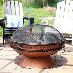 Sunnydaze 30-Inch Large Outdoor Fire Pit - Wood