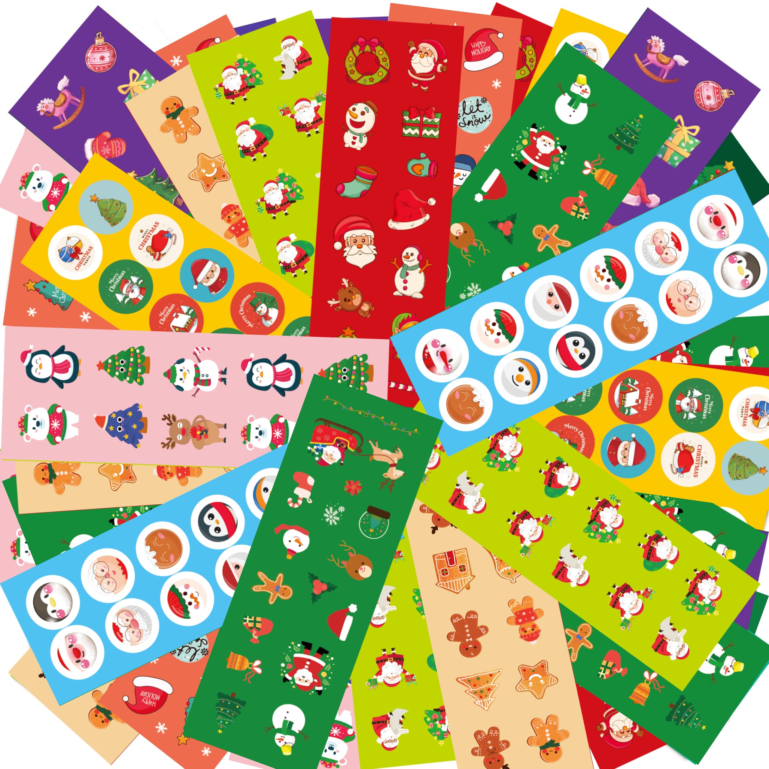 Photo 1 of 100 Sheets Christmas Stickers for Kids, 1300+ PCS Stickers for Water Bottles Crafts, Stocking Stuffers for Kids, Christmas Party Favors Bulk Stickers
