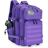 KXBUNQD 45L Military Tactical Backpack Hiking Backpacks Tactical Gear Camo Back Pack Army Molle Bag Rucksack Fitness Daypack