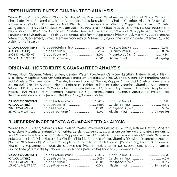 GREENIES DOG TREATS VETERINARIAN-RECOMMENDED NATURAL DENTAL TREATS FOR DOGS, TEENIE SIZE, VARIETY PACK FLAVOR, (3) 12 OZ. PACKS, 130 COUNT