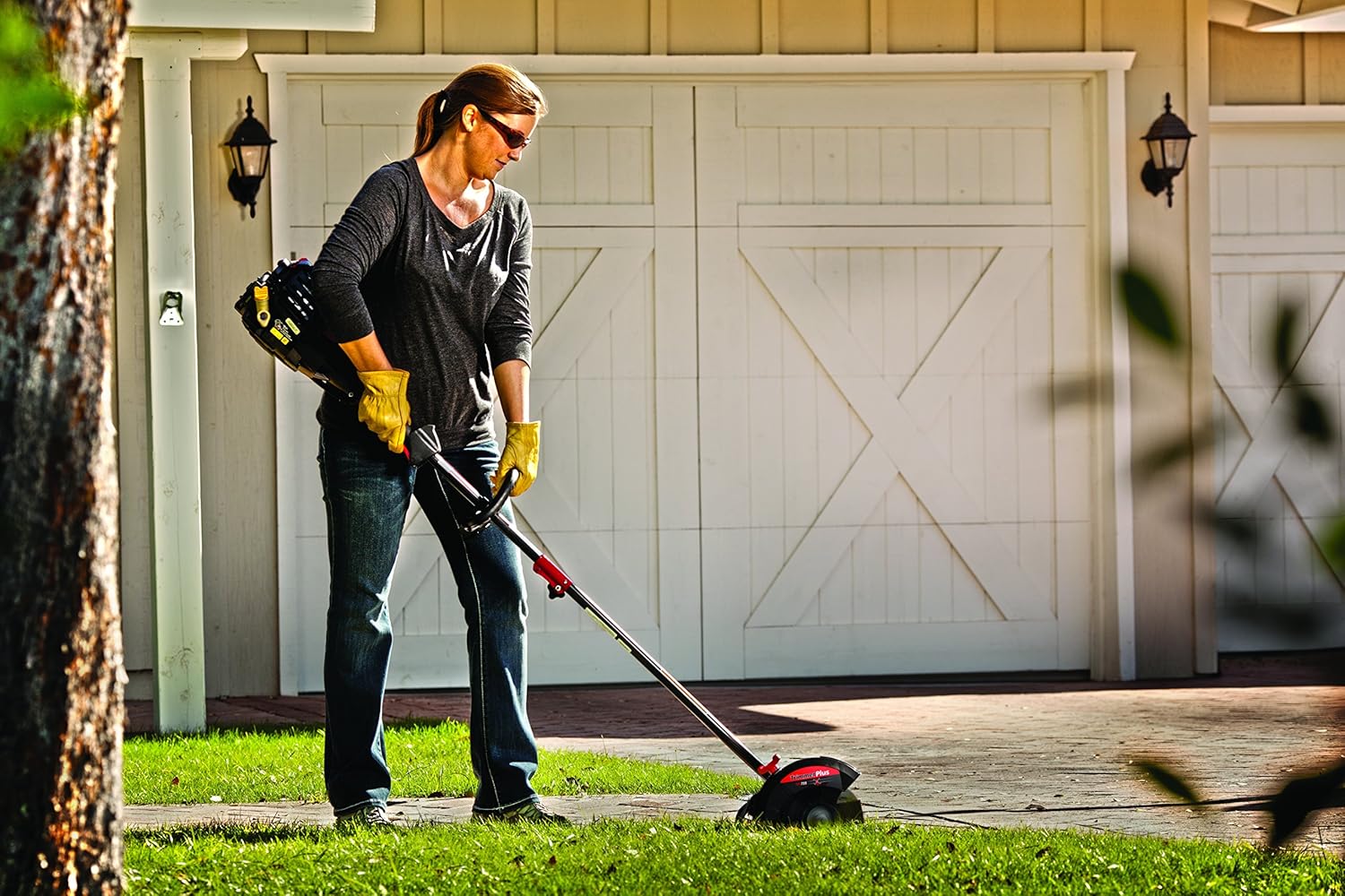 TrimmerPlus TPE720 Dual Edger Attachment for Attachment Capable String Trimmers, Polesaws, and Powerheads : Garden & Outdoor