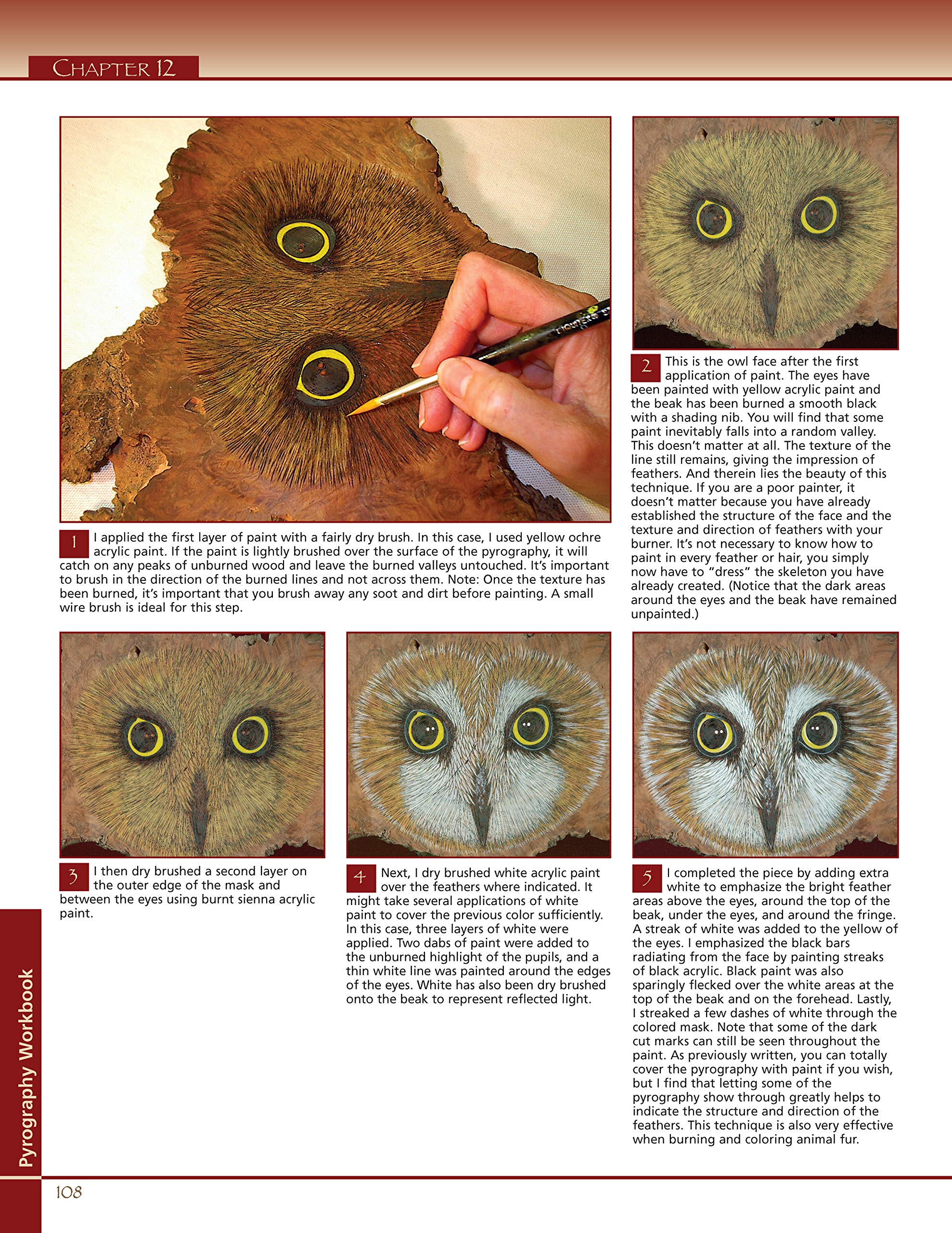 Pyrography Workbook: A Complete Guide to the Art of Woodburning (Fox Chapel Publishing) Step-by-Step Projects and Original Patterns for Beginners, Intermediate, and Advanced Woodburners