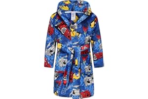 Childlike Me Boys Fleece Bathrobe Hooded Toddler Soft Fuzzy Robe for Kids 2-16 Years