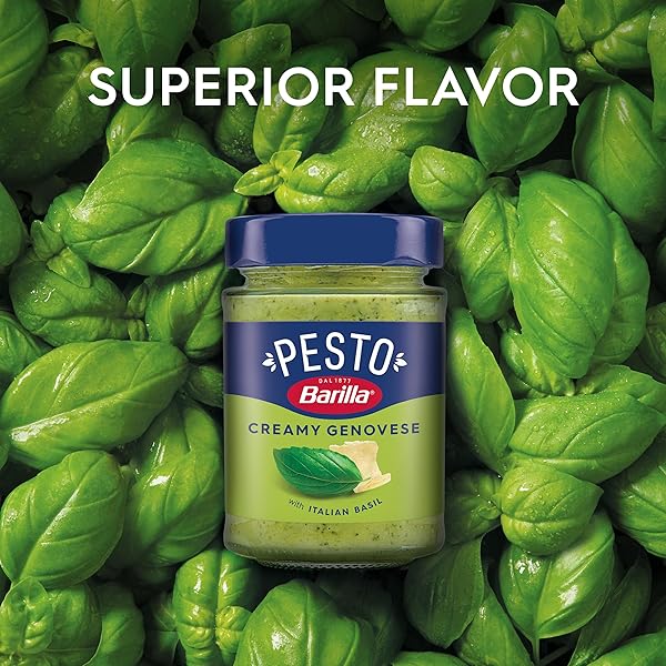 BARILLA CREAMY GENOVESE PESTO WITH ITALIAN BASIL PASTA SAUCE AND SPREAD