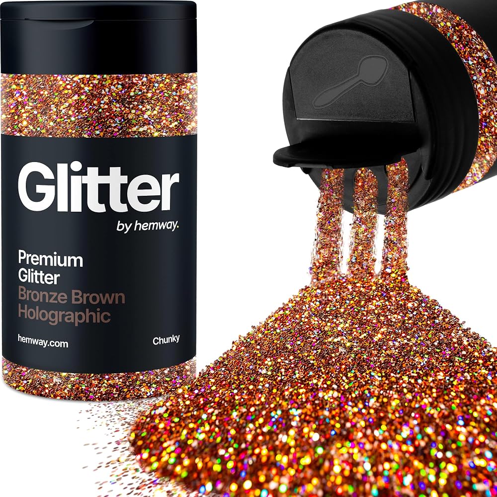Hemway Holographic Bronze Brown Glitter Shaker 130g Resin Epoxy Craft UV