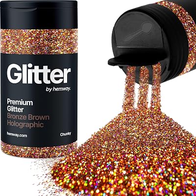 Hemway Holographic Bronze Brown Glitter Shaker 130g Resin Epoxy Craft UV