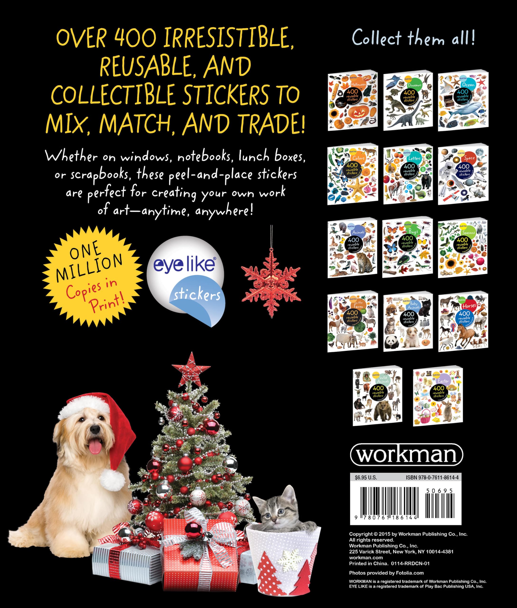 Eyelike Stickers: Christmas: 400 Reusable Stickers