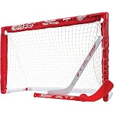 Franklin Sports NHL Mini Hockey Set - Kids Indoor Knee Hockey Goal, Ball, + 2 Stick Combo - Youth Team Indoor Toy Set - Official - Ages 3+