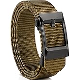 GEIT Men's Nylon Ratchet Belt, 1 3/8" Adjustable Web Belt with Slide Click Buckle for Dress Casual Work