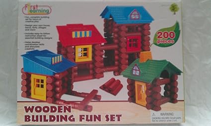 wooden building fun set