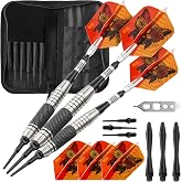 Viper The Freak Soft Tip Darts 3 Knurled Rings Barrel 18 Grams and Casemaster Salvo Black Nylon Dart Case