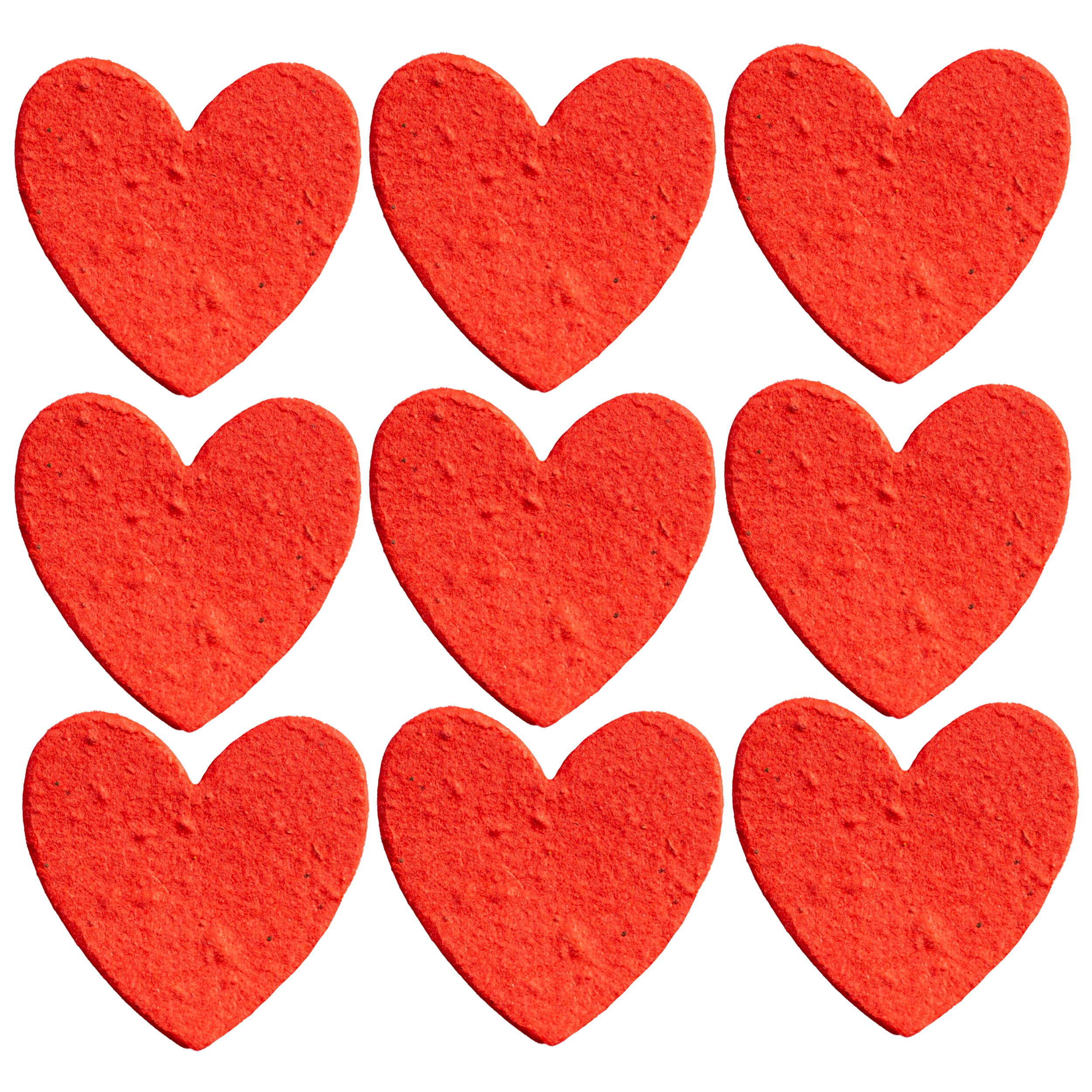 Revive a Bee Plantable Seed Paper Hearts (Pack of 50), Red Wildflower Seeded Paper Rewilding Aid for Weddings, Parties, Funerals