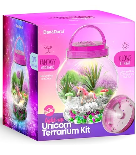 Kit De Terrarium Licorne Avec Veilleuse LED - Cadeau Créatif Pour Filles 4-12 Ans - Bricolage éducatif Et Ludique