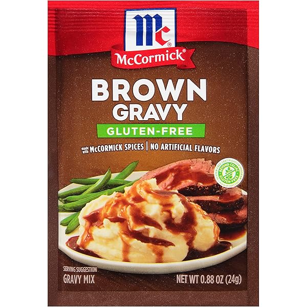 MCCORMICK GLUTEN FREE BROWN GRAVY MIX, 0.88 OZ