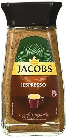 Jacobs Espresso Instant-/ Löskaffee Glas, 6er Pack (6 x 100 g)