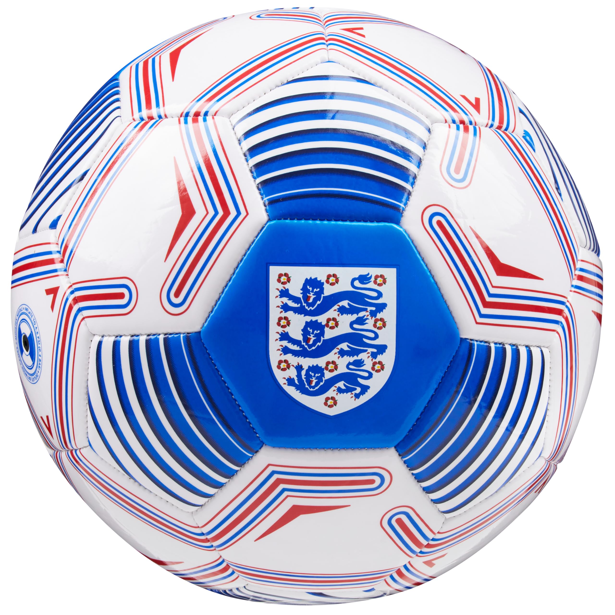 England FA Football - Soccer Ball for Adults Teenagers Kids Training Football Size 3, 4 or 5 - England Merchandise (White/Blue, Size 4)