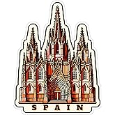 Spain Sticker 4 Inch City Travel Souvenir Destination - Waterproof Vinyl Decal for Laptop Water Bottle Car Tumbler - Durable Aesthetic Long-Lasting Stickers for Adults ID44990
