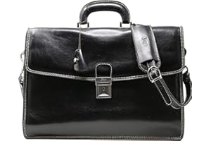 Floto Luggage Milano Brief Attache, Black, Medium