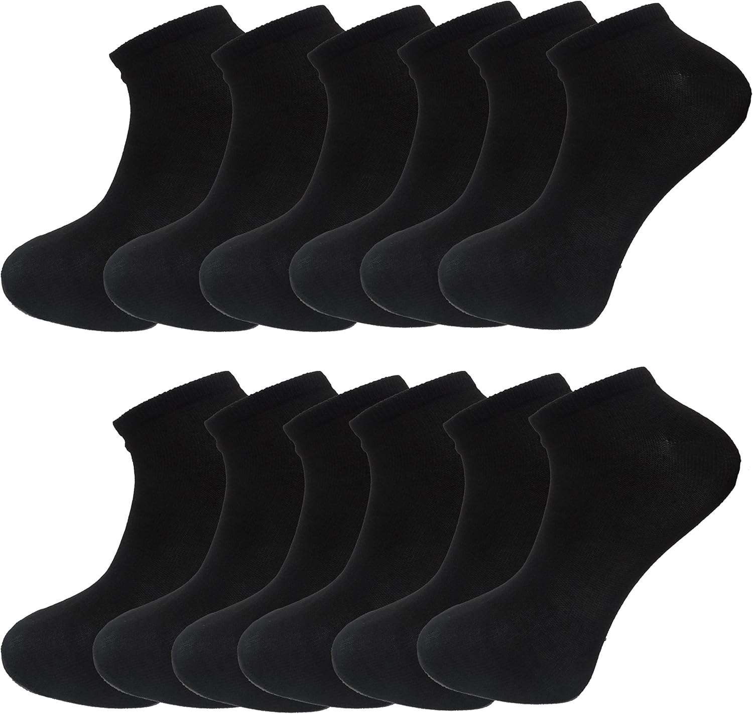 Mens Plain Trainer Socks Mens White Black 12 Pack Dozen Multipack Ankle Socks Amazon.co.uk