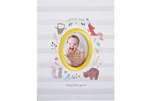 C.R. Gibson B2-24546 Little One Woodland Gender Neutral Baby Memory Book, 8.75" W x 11.3" L with 64 Pages, Multicolor