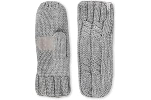 Isotoner Women’s Chunky Cable Knit SherpaSoft Mittens