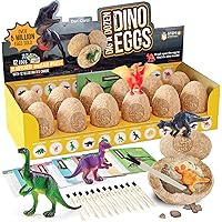 Dig a Dozen Dino Eggs Dig Kit - Easter Egg Toys for Kids - Archaeology Science STEM Crafts Gifts for Boys & Girls - Break Ope