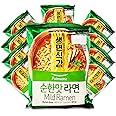 Pulmuone Non-Fried Ramyun Korean Noodles - 10 Pack Korean Instant Noodles Mild Spicy Flavor - Easy to Cook Authentic Korean Ramen with Distinctly Asian Broth and Chewy Noodle