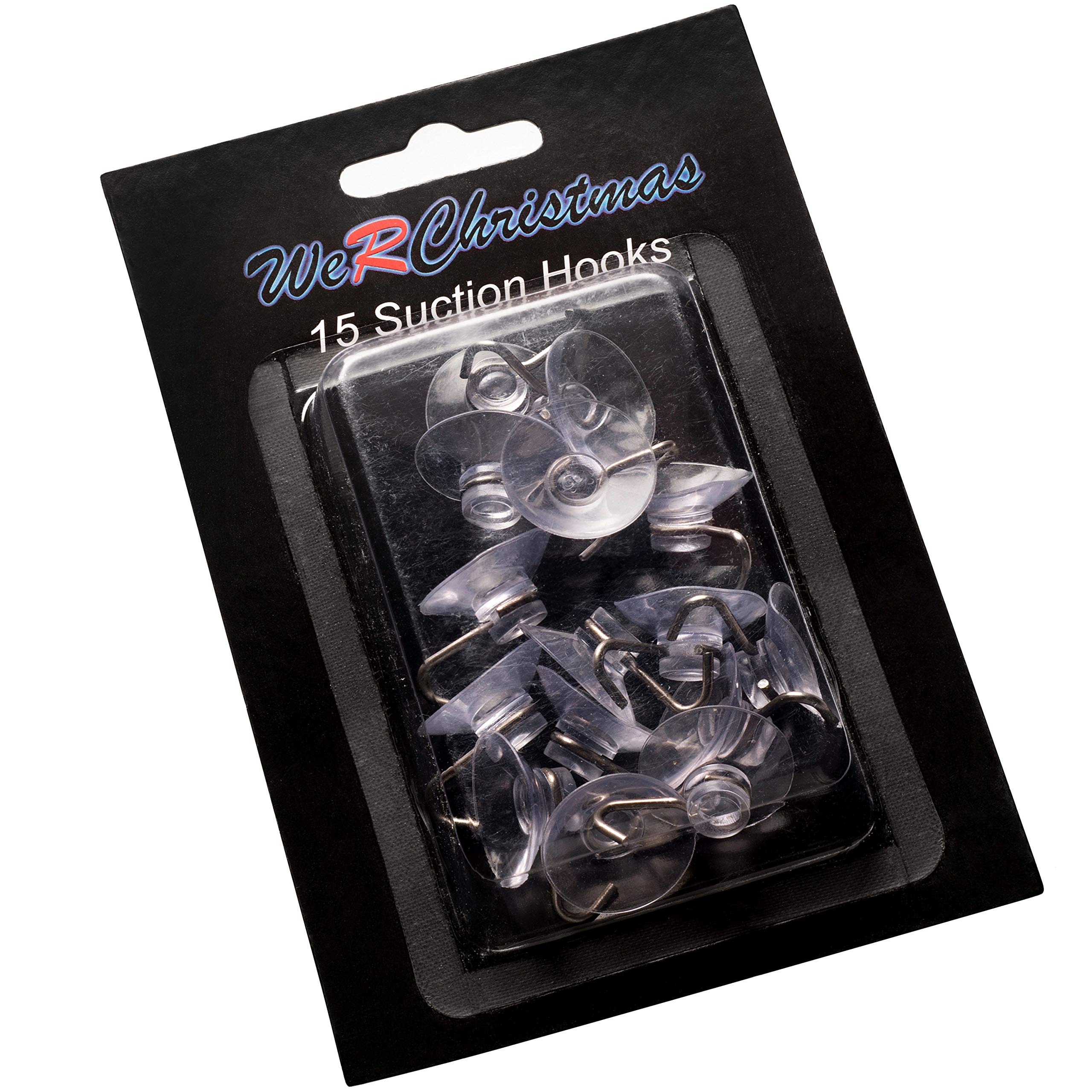 WeRChristmas Suction Hooks, Pack of 15, 2 cm